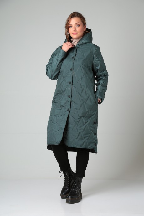 Пальто MODEMA 1024 /4 темно-зеленый размер 46-52 #3