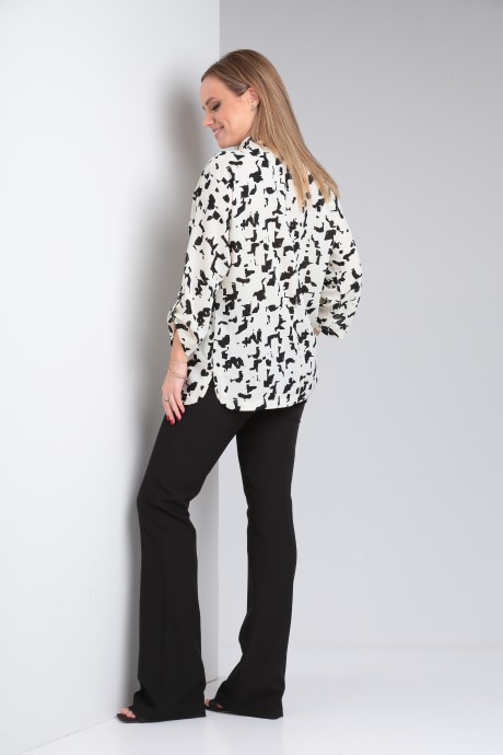 Блузка MODEMA 744 черно-белый размер 48-52 #5