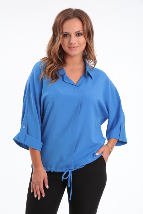 Блузка MODEMA 723-5 голубой размер 48-58 #4