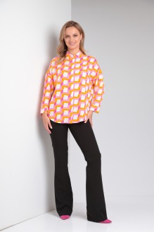 Рубашка MODEMA 752-2 розово-желтый #1