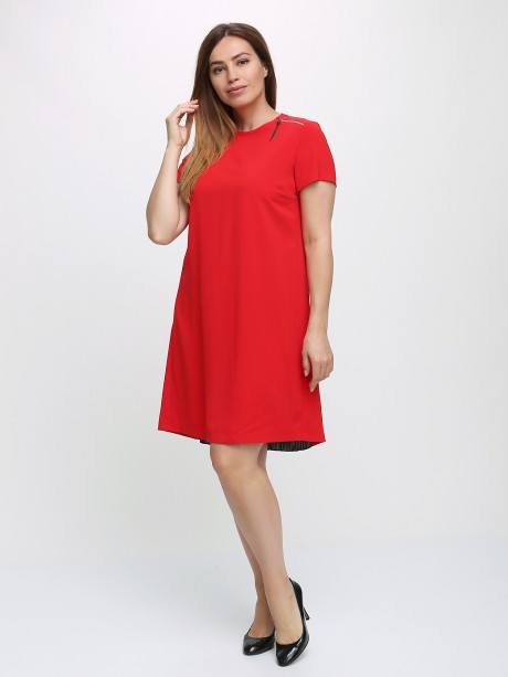 Платье IL GATTO 0919-001 красный/ черный размер 42-52 #1