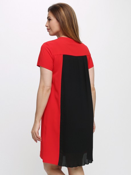 Платье IL GATTO 0919-001 красный/ черный размер 42-52 #3