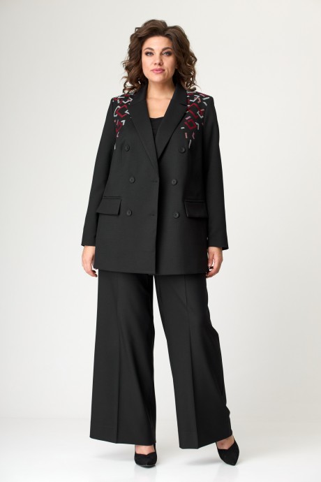 Жакет (пиджак) БелЭльСтиль 848 черный дизайн размер 42-50 #4