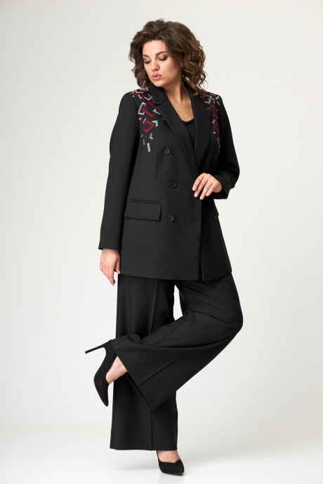 Жакет (пиджак) БелЭльСтиль 848 черный дизайн размер 42-50 #5