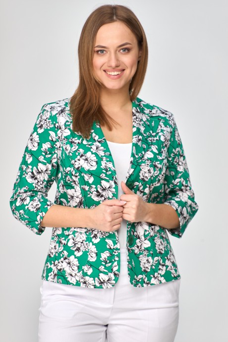 Жакет (пиджак) БелЭльСтиль 204 зеленый размер 42-58 #1