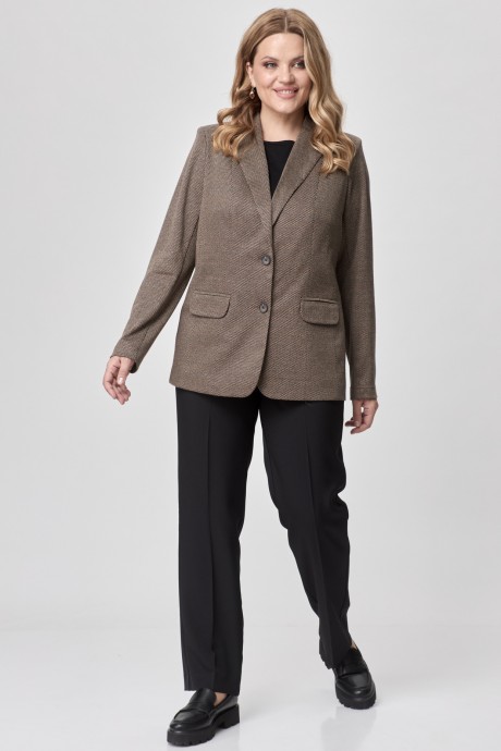 Жакет (пиджак) БелЭльСтиль 203 коричневый размер 46-60 #3