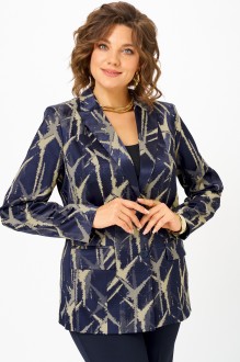 Жакет (пиджак) БелЭльСтиль 412 синий+золото #1