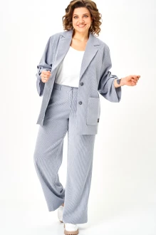 Брючный костюм БелЭльСтиль 884+601 двойка голубой