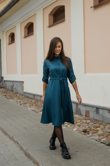 Платье Krasa 184-20 синий размер 42-46 #1