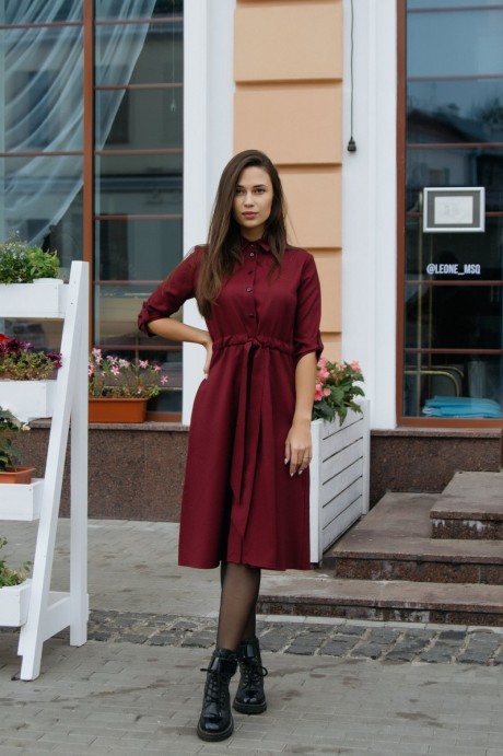 Платье Krasa 184-20 красный размер 42-46 #1