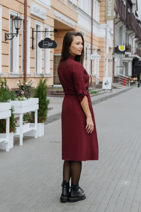 Платье Krasa 184-20 красный размер 42-46 #3