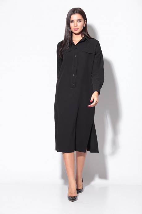 Платье Krasa 221-20 черный размер 42-46 #5