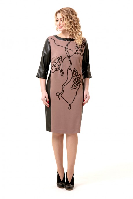 Платье Rumoda 2002 коричневый размер 52-58 #1