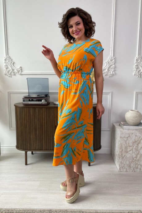 Платье Rumoda 2131 оранжевый размер 44-50 #5