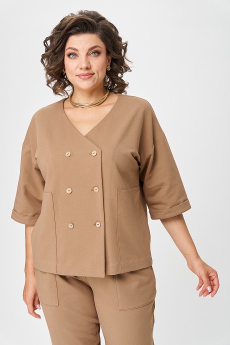 Костюм/комплект Rumoda 2136 двойка капучино размер 48-56 #5
