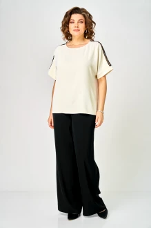 Брючный костюм Rumoda 2275 кр.р. двойка молочный, черный