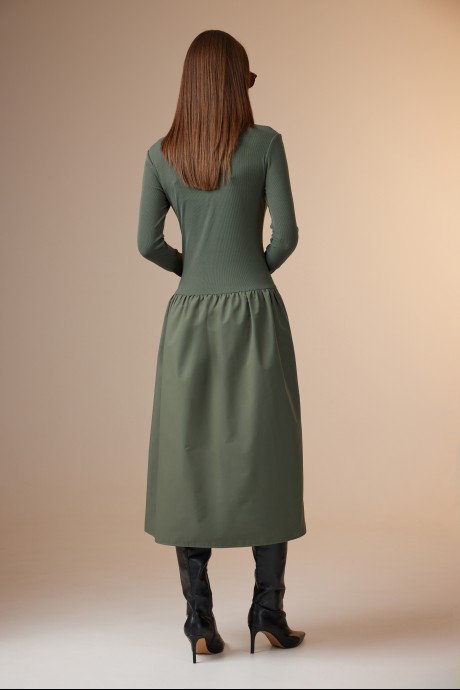 Платье N.O.W. 1621 хаки размер 42-52 #6