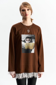 Джемпер (кофта) Milmil 1280 коричневый