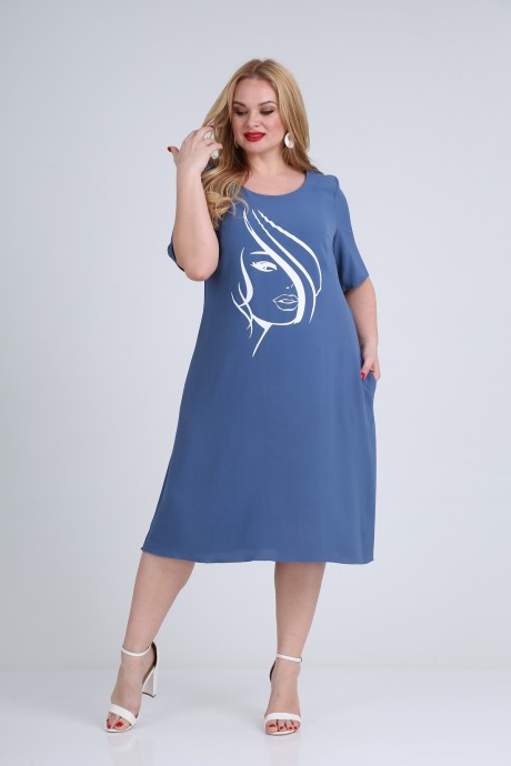 Платье Mamma Moda 703 голубой размер 52-62 #1
