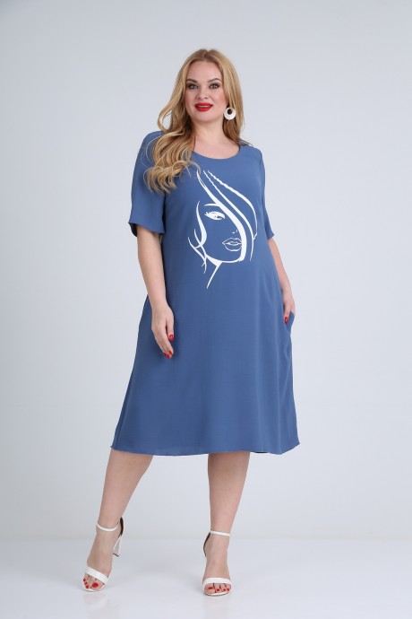 Платье Mamma Moda 703 голубой размер 52-62 #3