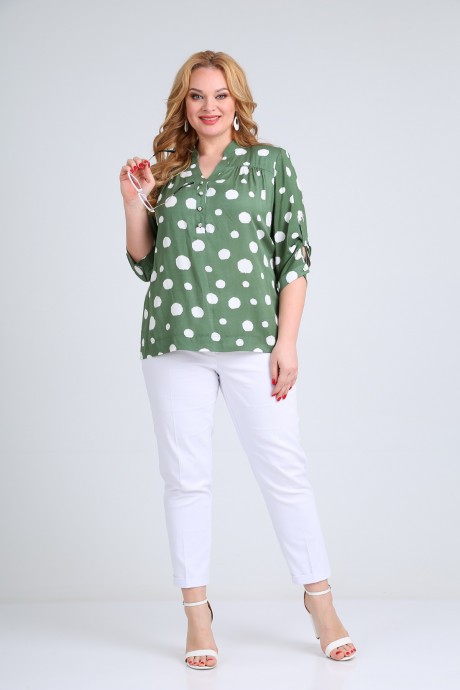 Блузка Mamma Moda 479 зеленый размер 52-66 #4