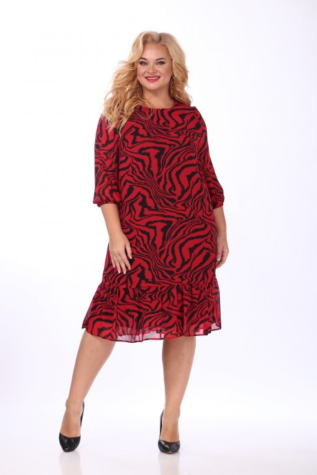 Платье Mamma Moda 731 красный с черным размер 48-58 #2