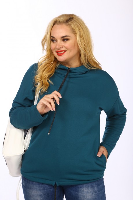 Джемпер (кофта) Mamma Moda 190 темно-бирюзовый размер 48-56 #2