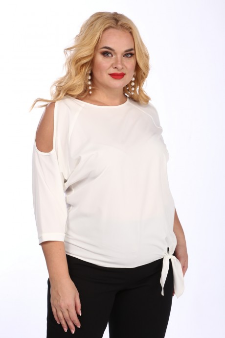 Блузка Mamma Moda 101 белый размер 52-62 #4