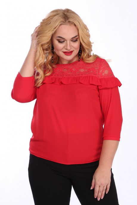 Блузка Mamma Moda 114 красный размер 42-52 #1