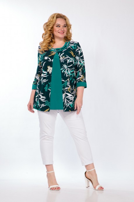 Блузка Mamma Moda 36/1 темно-зеленый размер 60-72 #1