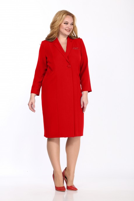 Платье Vilena Fashion 757 красный размер 50-54 #1
