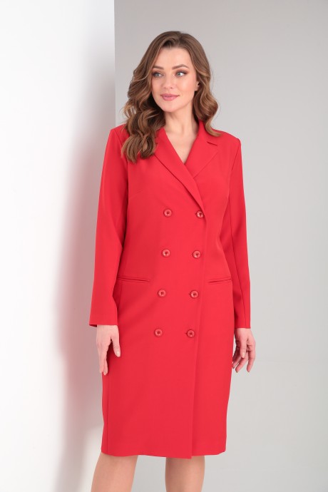 Платье Vilena Fashion 784 красный размер 50-54 #4