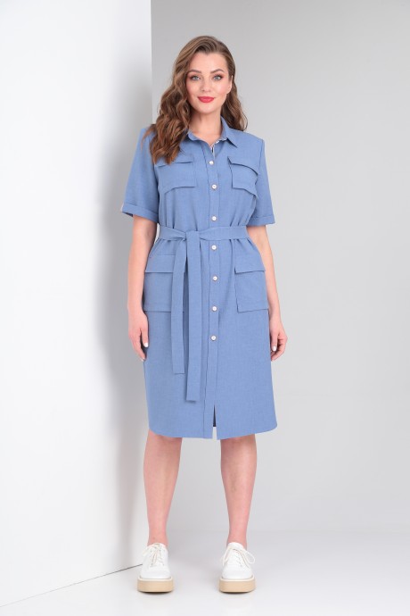 Платье Vilena Fashion 805 голубой размер 50-54 #2