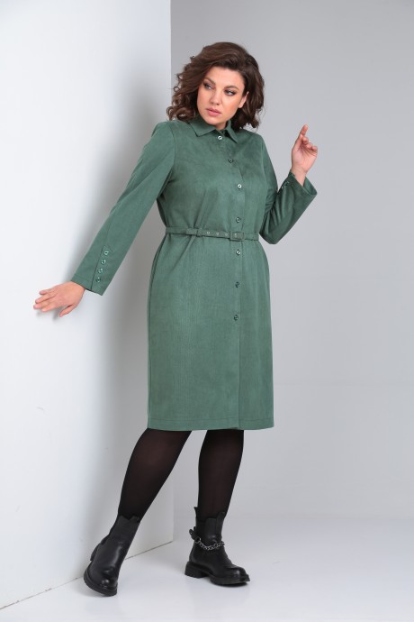 Платье Vilena Fashion 864 зеленый размер 48-52 #1