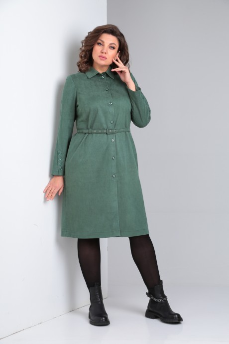 Платье Vilena Fashion 864 зеленый размер 48-52 #2