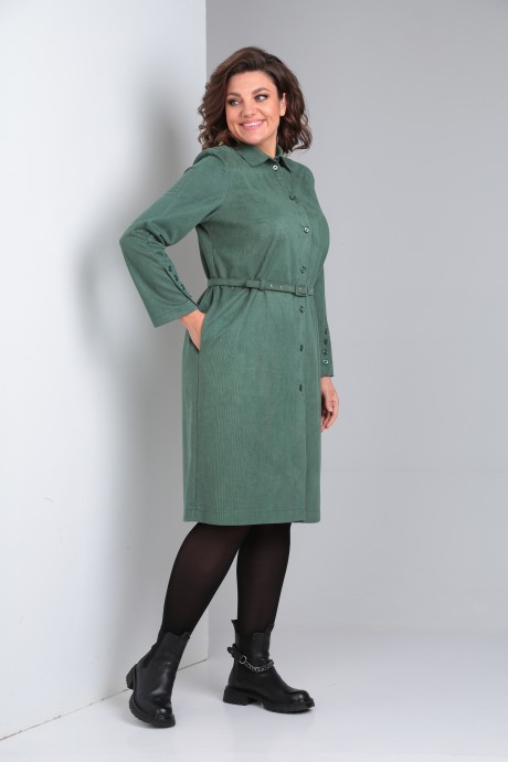 Платье Vilena Fashion 864 зеленый размер 48-52 #3