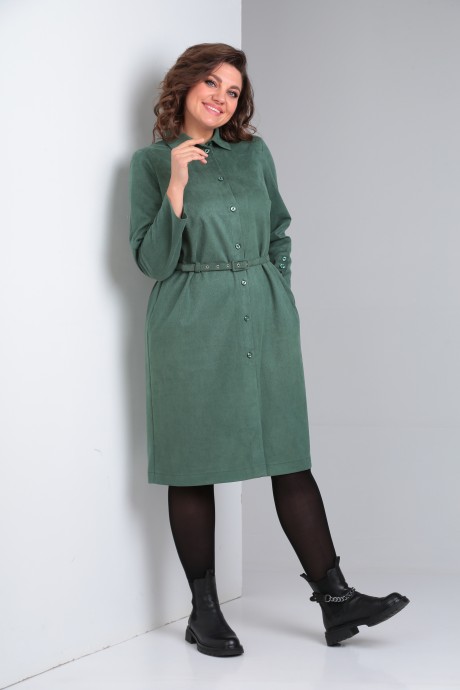 Платье Vilena Fashion 864 зеленый размер 48-52 #4