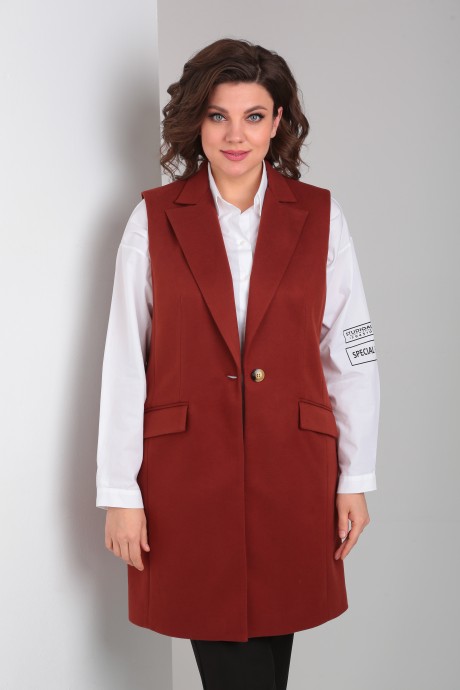Костюм/комплект Vilena Fashion 744В терракот+черный размер 50-54 #4