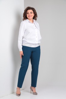 Костюм/комплект Vilena Fashion 868 белый+синий графит #1