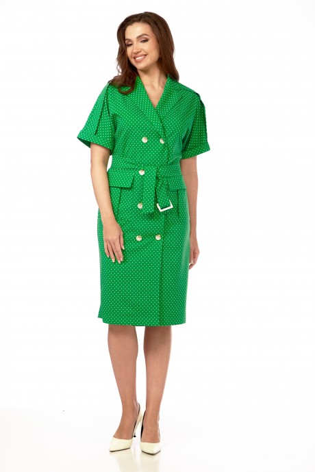 Платье Vilena Fashion 912 зеленый размер 46-50 #1