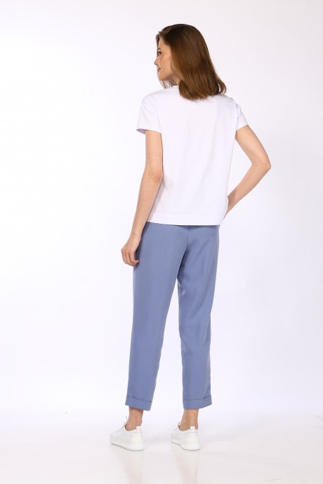 Костюм/комплект Vilena Fashion 814 двойка белый, светлый джинс размер 46-50 #5