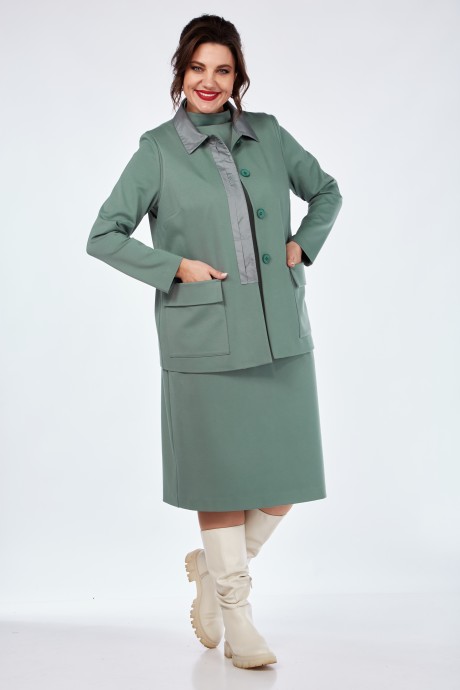 Костюм Vilena Fashion 936 двойка мята размер 50-54 #4