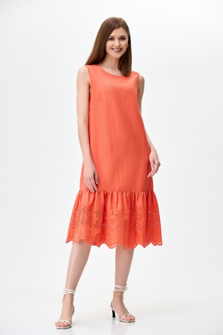 Платье ALLURE 1101Акор коралловый размер 42-48 #1