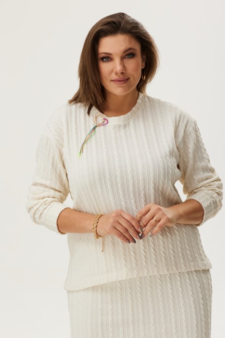 Джемпер (кофта) BegiModa 4079 молоко размер 48-62 #1