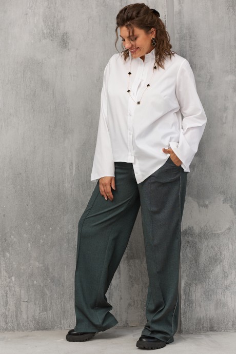 Рубашка BegiModa 4108 белый размер 48-62 #4