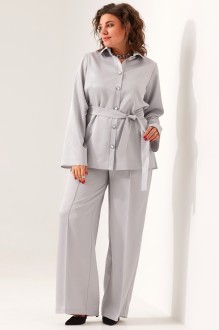 Брючный костюм BegiModa 3081 двойка серый