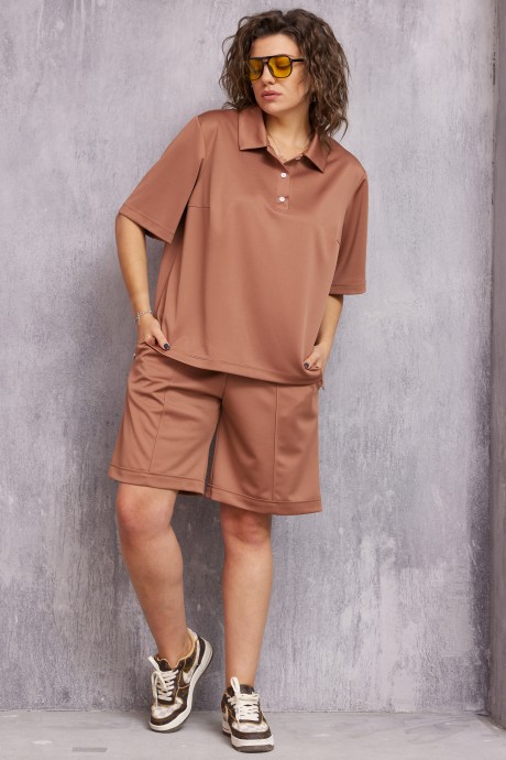 Костюм BegiModa 3092 двойка терракот размер 48-62 #3