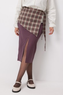 Юбка BegiModa 5016 виноградная клетка #1