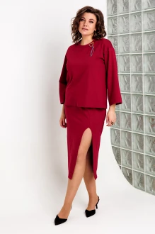 Юбочный костюм BegiModa 3105 бордо