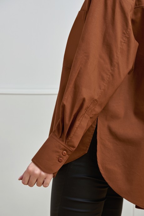 Рубашка KOKOdea 211440 коричневый размер 42-48 #3